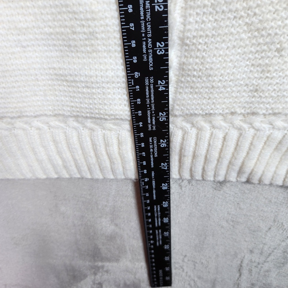 Democracy Sweater Womens 2X Blue White Fair Isle Pointelle Knit Comfy Gorpcore - Picture 8 of 8